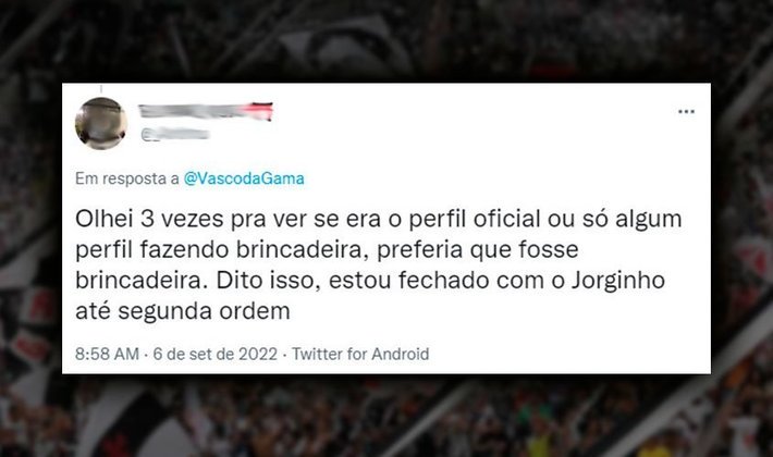 Torcedores foram ao post oficial de anúncio do novo treinador do Vasco e fizeram comentários.