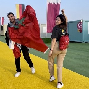 Torcedores continuaram em Doha com classificações do Marrocos