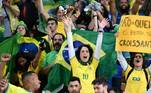 A torcida brasileira marcou presença no estádio de Brisbane e apoiou a seleção durante toda a partida. Ela, inclusive, rendeu novos memes nas redes sociais. O 'capivara is better than canguru!' virou 'pão de queijo is better than croissant'