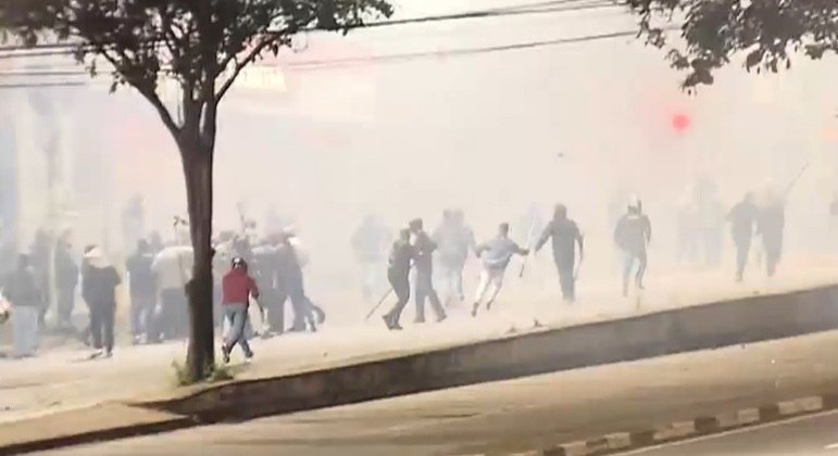 Vândalos se enfrentaram em Diadema