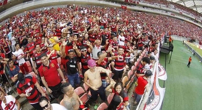 Torcida do Flamengo na Arena da Amazônia