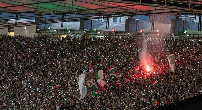 Torcida do Fluminense lotou o Maracanã contra o Cuiabá