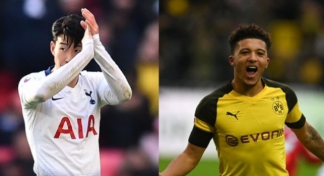 Tottenham x Borussia Dortmund - Son e Sancho