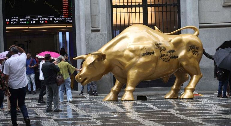 O touro dourado no Centro de São Paulo