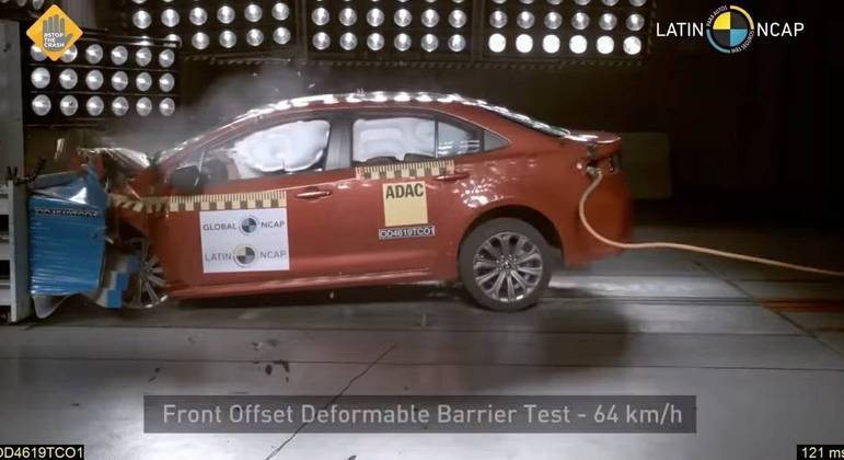 Toyota Corolla apresentou uma boa proteção para os ocupantes