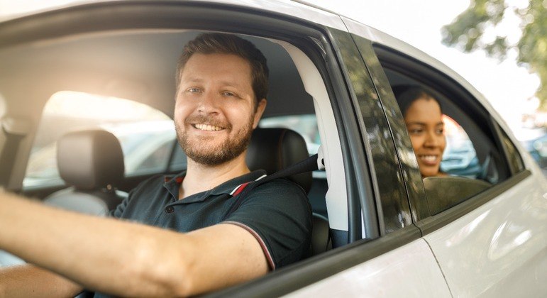 Trabalho de motorista do Uber