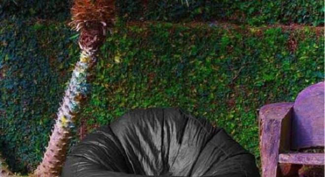 Traga conforto para sua área de lazer externa incluindo um puff gigante feito com tecido impermeável