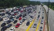 Motoristas enfrentam 21 km de congestionamento para curtir litoral (Divulgação/Ecovias)