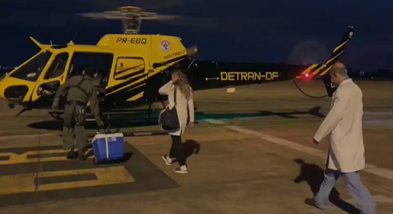 Helicóptero do Detran entrega coração para transplante