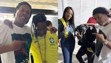 Travis Scott se encontra com Ronaldinho Gaúcho e Ludmilla no Rio de Janeiro 