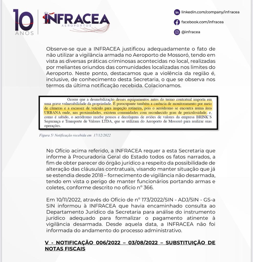 Trecho da A&ccedil;&atilde;o Judicial da Infracea 