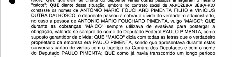 Trecho do depoimento de Sergio Augusto Malgarim à Polícia Federal (RecordTV)