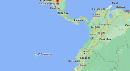 Tremor ocorreu entre América Central e Galápagos
