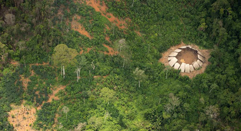 Aldeia ianomâmi, na Amazônia
