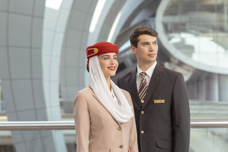 Tripulação de cabine da Emirates: 20 mil profissionais