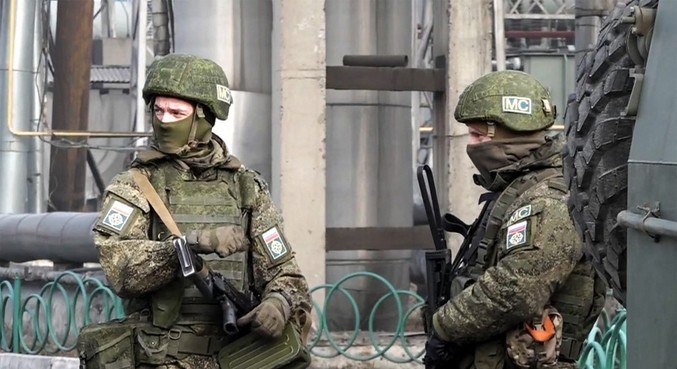Soldados das tropas russas, que combatem na Ucrânia