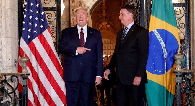 Donald Trump e Jair Bolsonaro jantaram juntos no sábado