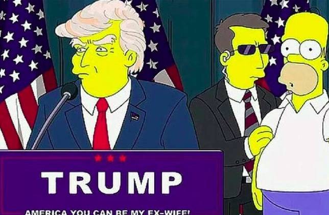 Trump presidente: Essa teoria foi uma das mais famosas na internet. No episódio “Bart to the future”, exibido no início dos anos 2000, ninguém menos que Donald Trump é eleito presidente dos EUA.