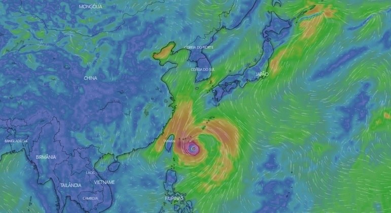 Tufão Hinnamnor se deslocará nos próximos dias para o norte do Japão