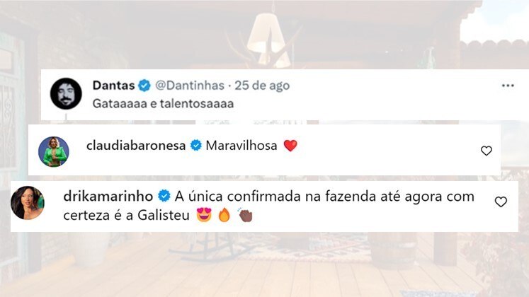 Prontíssima para comandar mais uma edição do reality, a apresentadora Adriane Galisteu também é alvo de mensagens super carinhosas por parte de quem não vê a hora de reencontrar a 