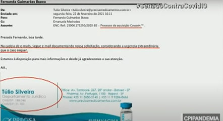 Túlio enviou e-mail  como funcionário da empresa