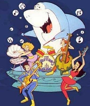 Tutubarao - Esse desenho dos anos 1970 contavam as aventuras no fundo do mar de um tubarão, Tututubarão, e de seus amigos da banda 