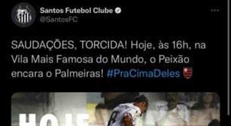 Tweet Santos Flamengo
