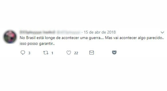 Guilherme escreveu que algo parecido com uma guerra iria acontecer