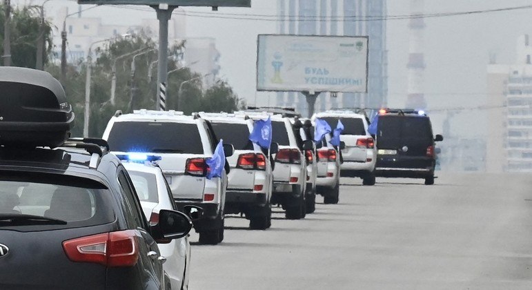 Comitiva da ONU visitou nesta quinta-feira (1º) a usina nuclear de Zaporzhzhia
