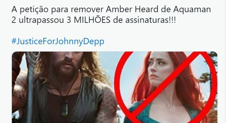 Petição para tirar atriz do filme Aquaman recebeu 3 milhões de assinaturas