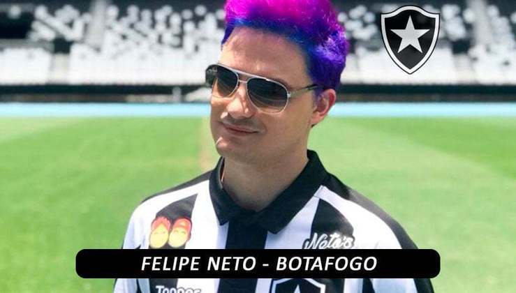 Um dos maiores influenciadores do Brasil, Felipe Neto é torcedor do Botafogo e já foi até patrocinador do clube.