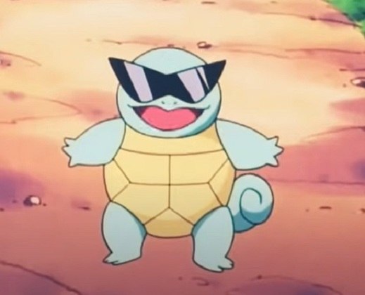 Um dos principais personagens do anime, Squirtle é uma espécie de tartaruga pra lá de inteligente e carismática.