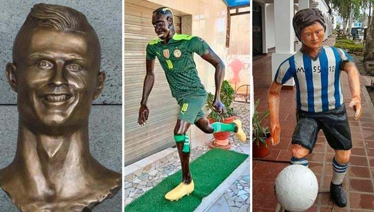Um fã de Sadio Mané resolveu homenagear o jogador senegalês com uma escultura, mas o sucesso da obra não se deu pela semelhança com o craque. A homenagem, claro, acabou virando meme, como tantos outros casos no meio esportivo. Relembre!