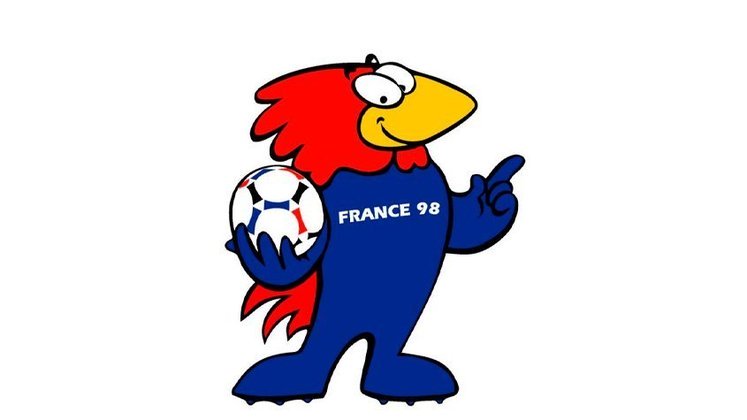 Uma Copa na França não poderia ter uma mascote diferente: um galo. Footix tem o corpo azul, da cor do uniforme francês, e tem o nome que traz a mistura de  