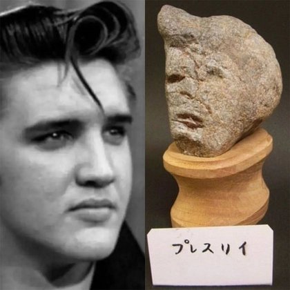 Uma das pedras mais peculiares é associada ao “rei do rock”, Elvis Presley.