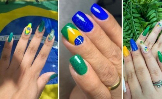 Conheça 10 estilos de unha criativos para se inspirar e arrasar na hora de torcer pelo Brasil (Reprodução/Instagram)