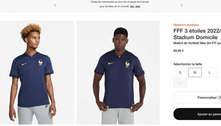 Nike comete gafe e põe à venda uniforme da França com três estrelas