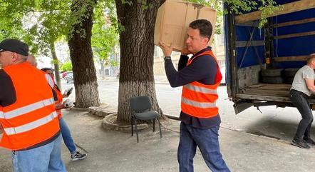 Transporte de mantimentos para a Moldávia