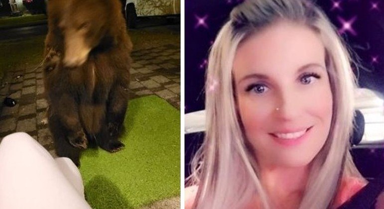 Mulher se assustou com a chegada do animal, mas acabou ganhando uma lambida