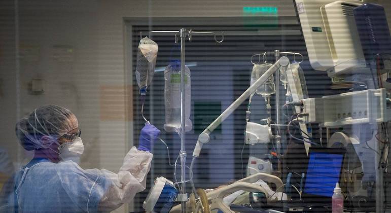 UTI de tratamento do Coronavírus no Hospital Alemão Oswaldo Cruz, em São Paulo