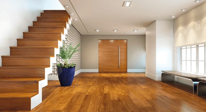 Utilize o piso laminado para revestir a estrutura da escada