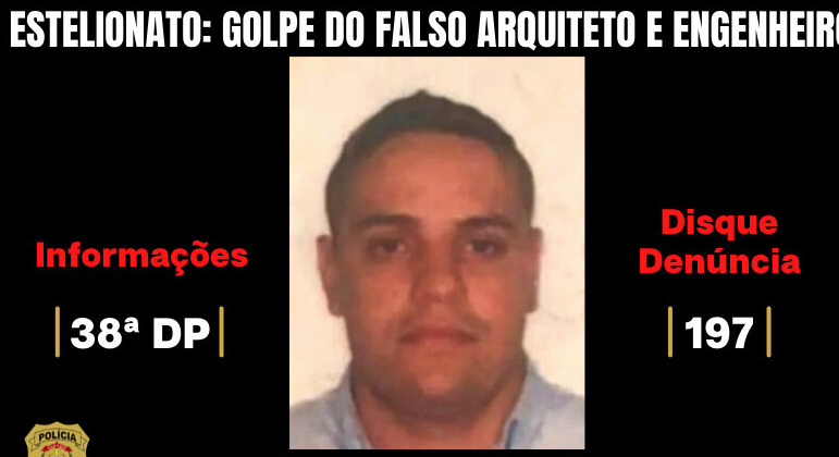 Polícia Civil divulgou foto de suspeito que já fez pelo menos 33 vítimas no DF