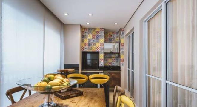 varanda com churrasqueira