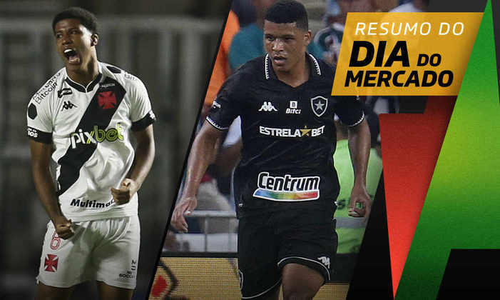 Vasco recebe proposta de clube inglês por joia, atacante sai por empréstimo do Botafogo e é anunciado em novo clube... tudo isso e muito mais no resumo do Dia do Mercado desta terça-feira (06)!