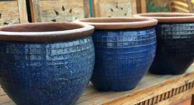 vaso vietnamita azul