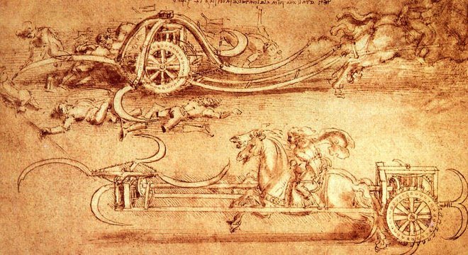  Veículo bélico desenhado por da Vinci