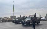 Veículos militares que participaram de desfile na Esplanada dos Ministérios neste 7 de Setembro