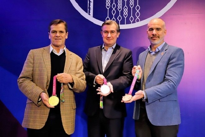 Além de Carlos Neuhaus, estiveram presentes no evento Alberto Valenzuela e Juan Antonio Silva, representantes dos Jogos de Lima 2019.