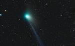Duas semanas antes da aproximação da Terra, o cometa ZTF foi registrado por um astrônomo. A imagem mostra a evidente cor verde do objeto celeste, revelando os produtos químicos dominantes de que é composto