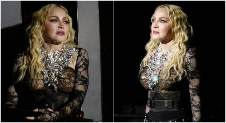 Um tecido presente em várias peças usadas nas duas primeiras noites de show é a renda. Madonna é conhecida por sempre misturar lingerie com peças 'tradicionais' e ela trouxe este conceito de volta. Durante a primeira apresentação, a cantora combinou um corset de renda com mangas do mesmo tecido e uma saia jeans preta. Porém, para deixar o visual digno de ser usado em cima do palco, as peças foram combinadas com um colar enorme todo de cristais, e a saia customizada com broches e correntes